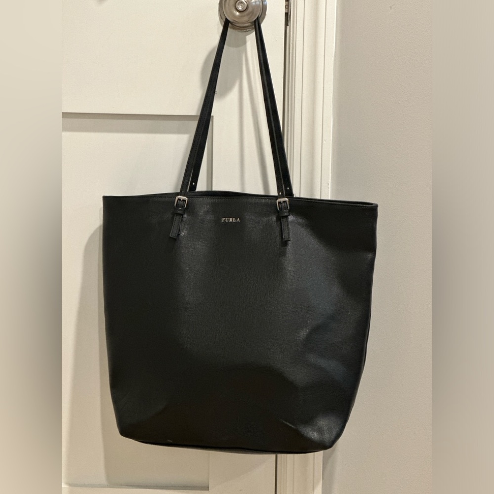 Furla Black Leather Tote